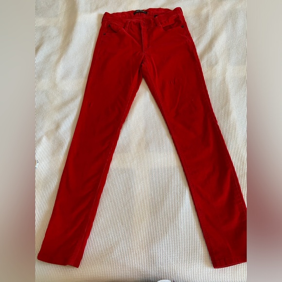 3 for $15! Bright Red Microcord skinny corduroy pants. Size 2 - Picture 10 of 10
